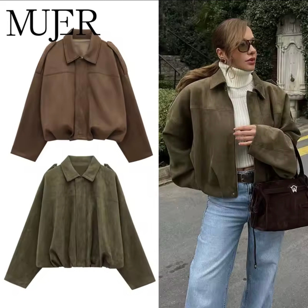 Chaqueta Zahara | Ante efecto piel