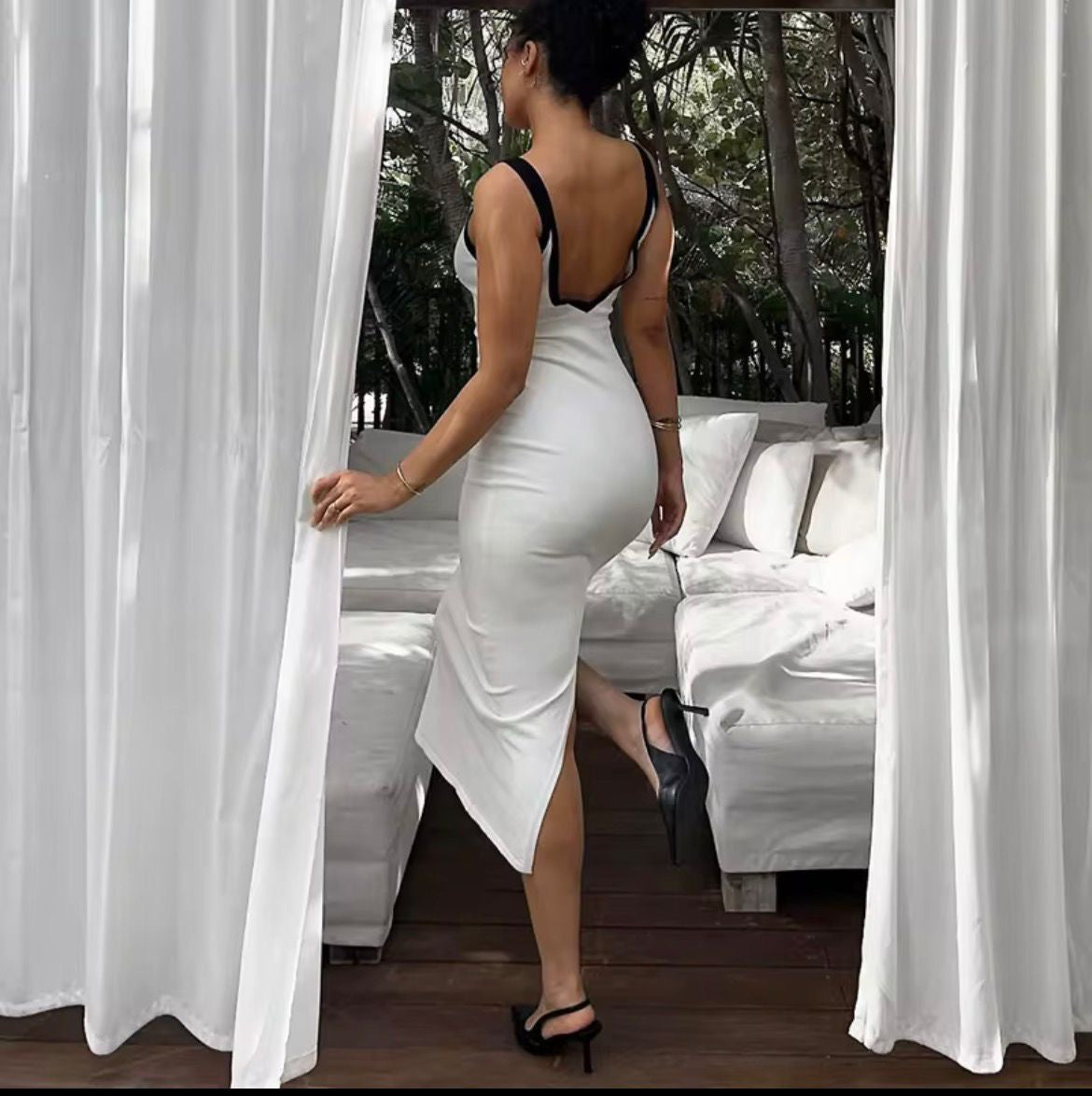 Nerea | Vestido Midi Espalda Abierta