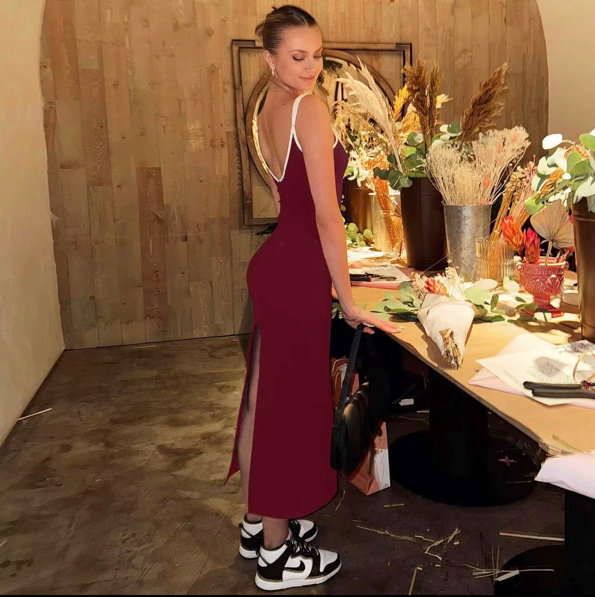 Olivia | Vestido Midi Bicolor