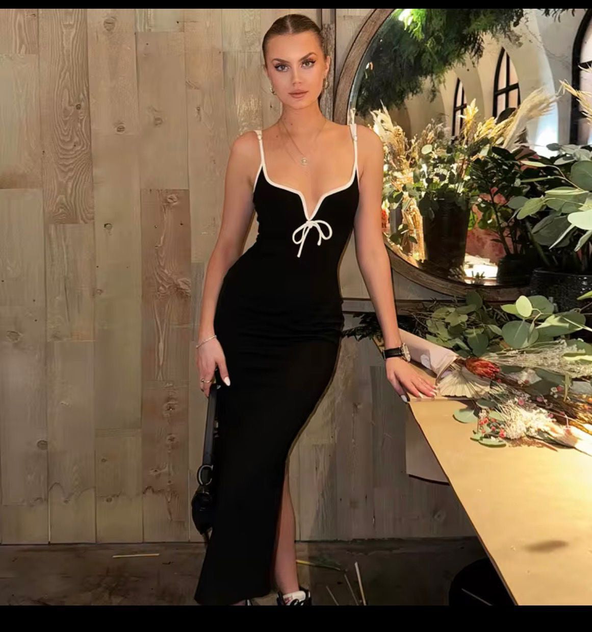 Olivia | Vestido Midi Bicolor